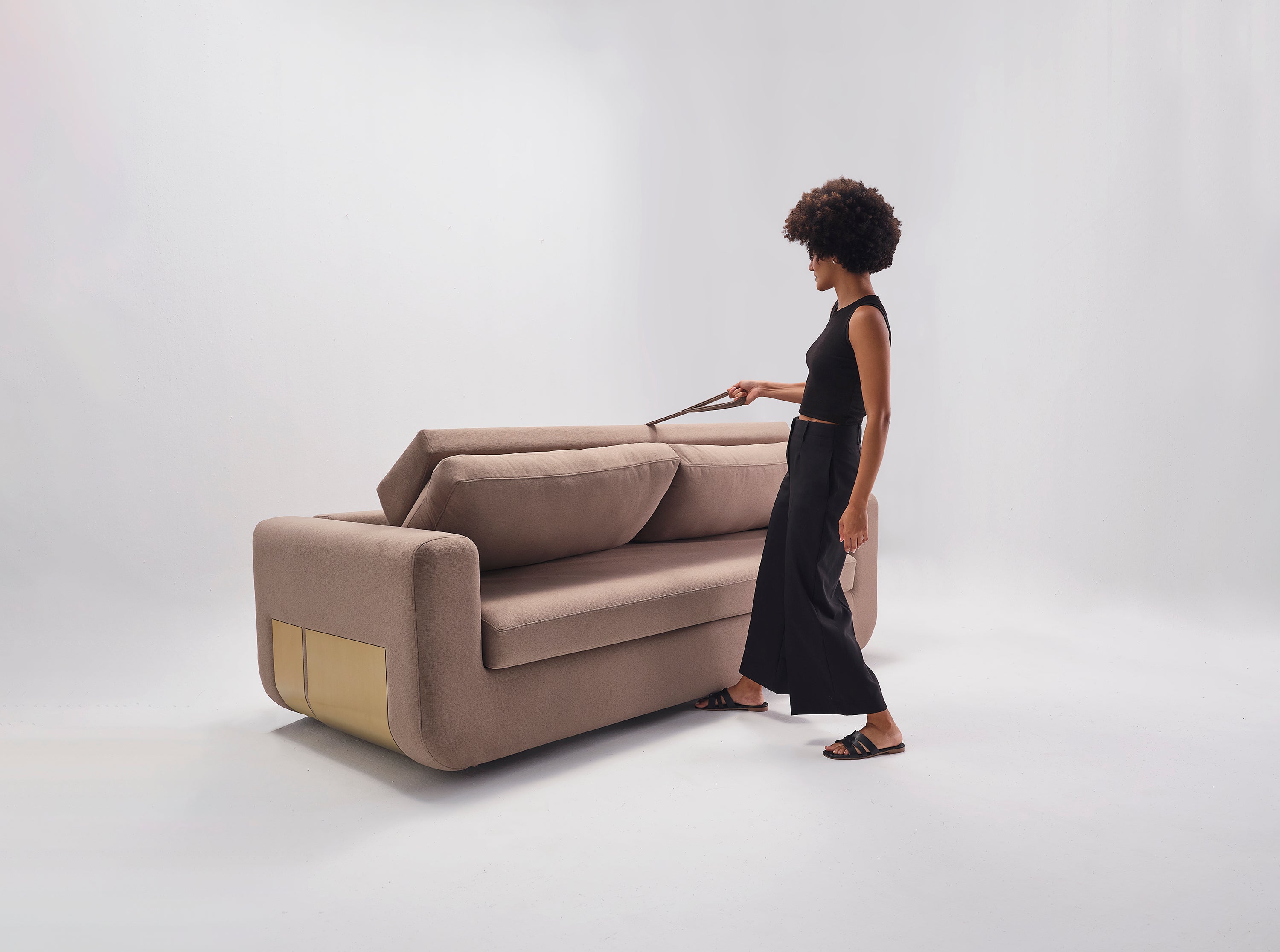 Milano Metal Arc Sofa cum Bed