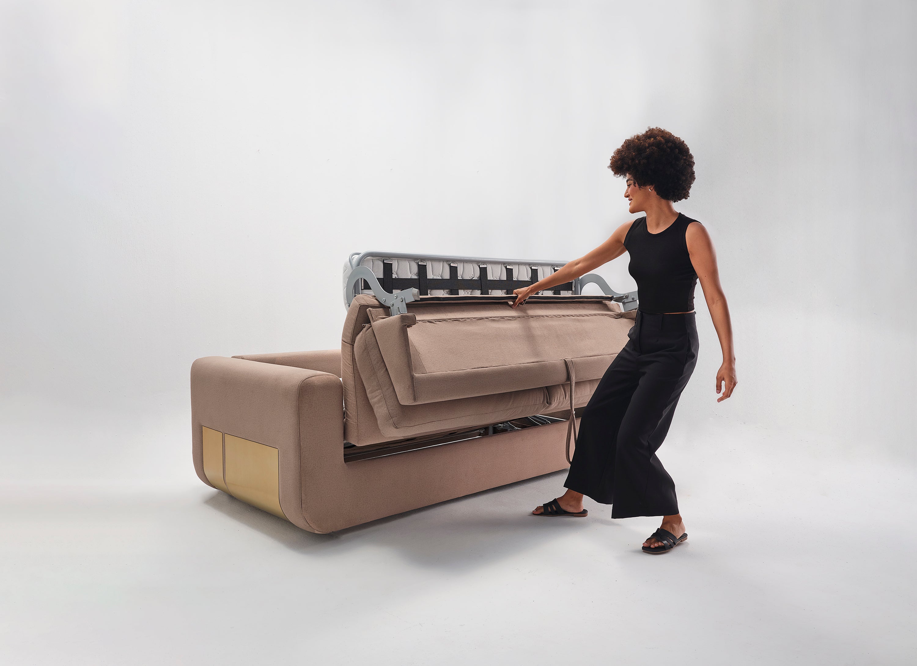 Milano Metal Arc Sofa cum Bed