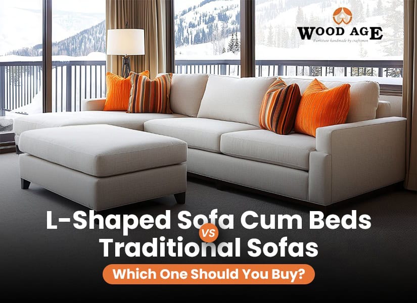 L shaped sofa cum beds