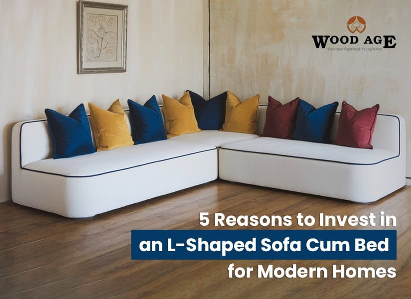 L shape sofa cum bed